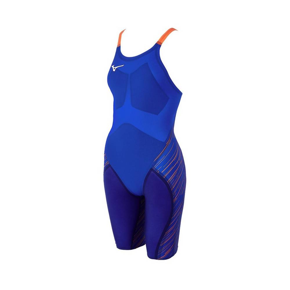 Mizuno Women's GX-Sonic III ST Jammer Swimsuit Royal/Orange (570003-SAV)